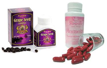 สารสกัดจากเมล็ดองุ่น Grape Seep 24000 mg คู่กับ VIP Sheep Placenta 30000 mg